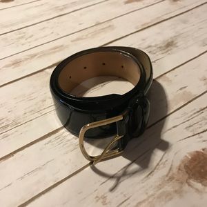 J.Crew black leather belt
